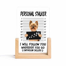 Cargar imagen en el visor de la galería, Lámpara de noche acrílica (base inclinada de un solo color) personalizado con patrón foto texto