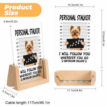 Cargar imagen en el visor de la galería, Lámpara de noche acrílica (base inclinada de un solo color) personalizado con patrón foto texto