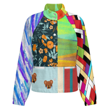 Cargar imagen en el visor de la galería, Chaqueta de Cuello Alto para Mujer LM552 personalizado con patrón foto texto (impresión de imágenes múltiples)