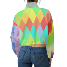 Cargar imagen en el visor de la galería, Chaqueta corta de polar con capucha para mujer MWL476 personalizado con patrón foto texto (impresión de imágenes múltiples)