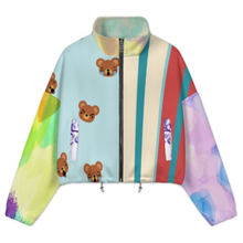 Cargar imagen en el visor de la galería, Chaqueta corta de polar con capucha para mujer MWL476 personalizado con patrón foto texto (impresión de imágenes múltiples)