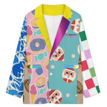 Cargar imagen en el visor de la galería, Chaqueta de traje formal para hombre Z34W personalizado con patrón foto texto (impresión de imágenes múltiples)