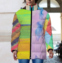 Cargar imagen en el visor de la galería, Chaqueta acolchada de algodón con cremallera para mujer MWL516 personalizado con patrón foto texto (impresión de imágenes múltiples)