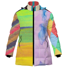 Cargar imagen en el visor de la galería, Chaqueta acolchada de algodón con cremallera para mujer MWL516 personalizado con patrón foto texto (impresión de imágenes múltiples)