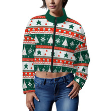 Cargar imagen en el visor de la galería, Chaqueta corta de polar con capucha para mujer MWL476 personalizado con patrón foto texto (impresión de imagen única)