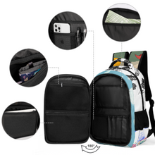 Cargar imagen en el visor de la galería, Mochila Escolar Estampada con Bolsillos Gran Capacidad para Infantil Adulto Unisex XB0604092 Personalizada Impresion Completa de Múltiples Imágenes con Foto Logo Patrón Texto