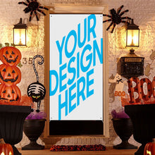 Cargar imagen en el visor de la galería, Banner decorativo para cortina de puerta (vertical) personalizado con patrón foto texto