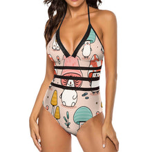 Cargar imagen en el visor de la galería, Bañador Enterizo Mujer Personalizable | Traje de Baño con Lazos y Almohadillas