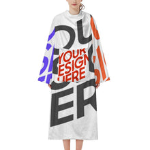 Cargar imagen en el visor de la galería, Bata de dormir unisex de manga larga de felpa acogedor LYQ129 personalizado con patrón foto texto (impresión de imágenes múltiples)
