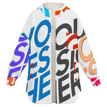 Cargar imagen en el visor de la galería, Sudadera con capucha de felpa de doble capa para mujer MWL507 personalizado con patrón foto texto (impresión de imágenes múltiples)