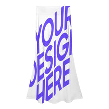 Cargar imagen en el visor de la galería, Falda de cola de pez de cintura alta para mujer GM personalizado con patrón foto texto