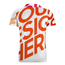 Cargar imagen en el visor de la galería, Polo HT de algodón puro para hombre personalizado con patrón foto texto