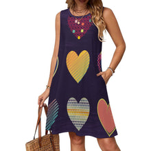 Cargar imagen en el visor de la galería, Vestido Largo Sin Mangas Personalizado | Cuello Redondo & Diseño Propio