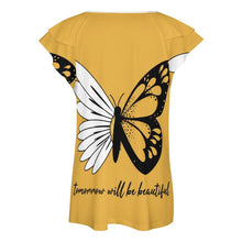 Cargar imagen en el visor de la galería, Camiseta con Volantes UPF 50+ Personalizable | V-Neck y Diseño