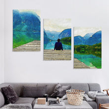 Cargar imagen en el visor de la galería, Tríptico de Lienzos con Tu Foto | Un Portal Inmersivo para Tu Pared