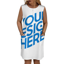 Cargar imagen en el visor de la galería, Vestido de Mujer con Bolsillos LM456 personalizado con patrón foto texto (impresión de imagen única)