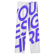 Cargar imagen en el visor de la galería, Pantalón de pijama holgado de felpa para mujer LM072 personalizado con patrón foto texto (impresión de imagen única)