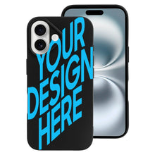 Cargar imagen en el visor de la galería, Funda protectora para iPhone 16 de Apple de piel sintética personalizado con patrón foto texto