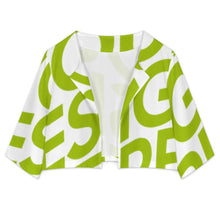 Cargar imagen en el visor de la galería, Vestido de mujer de 2 piezas con escote en V (vestido sin mangas + abrigo tipo chal) A77Q personalizado con patrón foto texto (impresión de imagen única)