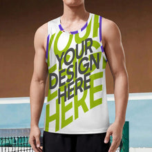 Cargar imagen en el visor de la galería, Camiseta de baloncesto de cuello redondo para hombre ABK personalizado con patrón foto texto