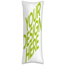 Cargar imagen en el visor de la galería, Funda de almohada de poliéster con una sola tira larga y estampado personalizado con patrón foto texto