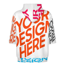 Cargar imagen en el visor de la galería, Sudadera con capucha para hombre y mujer LM033 de media manga con diseño multiimagen en tejido sanitario (también llamado capa de aire) personalizado con patrón foto texto