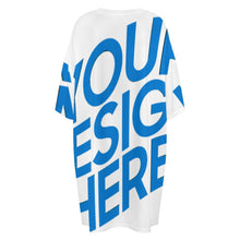 Cargar imagen en el visor de la galería, Camisón holgado de manga corta para mujer talla grande LM475 personalizado con patrón foto texto (impresión de imagen única)