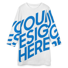 Cargar imagen en el visor de la galería, Vestido Suéter de Manga Larga para Mujer LM565 personalizado con patrón foto texto (impresión de imagen única)