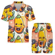 Cargar imagen en el visor de la galería, Conjunto Pijama Hombre Corto de Seda de Hielo | Personalizable