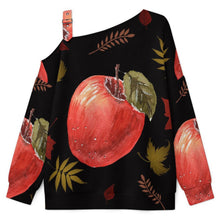 Cargar imagen en el visor de la galería, Off-the-shoulder Sweater Red Apple