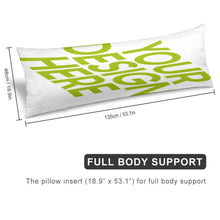 Cargar imagen en el visor de la galería, Funda de almohada de poliéster con una sola tira larga y estampado personalizado con patrón foto texto