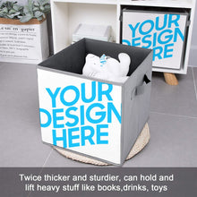Cargar imagen en el visor de la galería, Caja de almacenamiento plegable de tela Oxford personalizado con patrón foto texto