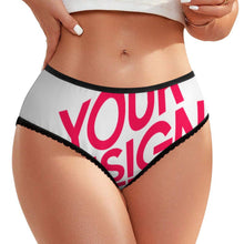 Cargar imagen en el visor de la galería, Braguitas de Encaje para Mujer LM500 personalizado con patrón foto texto (impresión de imágenes múltiples)