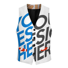 Cargar imagen en el visor de la galería, Chaleco de Traje para Hombre LTM00296 personalizado con patrón foto texto (impresión de imágenes múltiples)