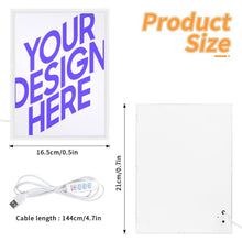 Cargar imagen en el visor de la galería, Espejo de luz nocturna personalizado con patrón foto texto