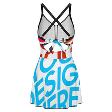 Cargar imagen en el visor de la galería, Traje / Bikini de baño de una pieza con la espalda descubierta para Mujer SDS513 con Foto Logo Patrón Texto (Impresión Completa de múltiples imágenes)