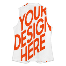Cargar imagen en el visor de la galería, Chaleco de traje informal para mujer A22K personalizado con patrón foto texto (impresión de imagen única)