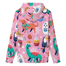Cargar imagen en el visor de la galería, Sudadera con Capucha de Tejido Waffle con Cremallera Completa Personalizable para Mujer