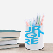 Cargar imagen en el visor de la galería, Portalápices de PU Soporte redondo para bolígrafos compartimentos para lápices y organizador para suministros de escritorio esenciales BG1613009 Personalizado Personalizada con Foto, Texto o Logo