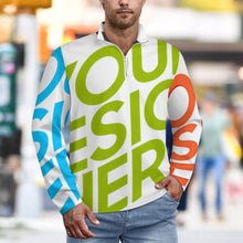 Cargar imagen en el visor de la galería, Polo deportivo para hombre LM111 personalizado con patrón foto texto (impresión de imágenes múltiples)