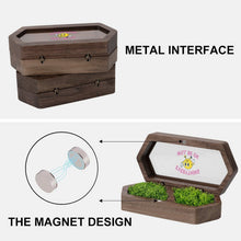 Cargar imagen en el visor de la galería, Caja de Madera para Anillos con Tapa Transparente Personalizable