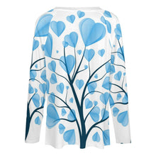 Cargar imagen en el visor de la galería, Camiseta Manga Larga Cuello V Doble | Holgada y Personalizable Mujer