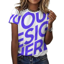 Cargar imagen en el visor de la galería, Camiseta NT de manga corta totalmente impresa para mujeres y hombres personalizado con patrón foto texto (impresión de imagen única)