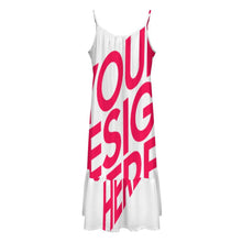 Cargar imagen en el visor de la galería, Camisón de mujer con tirantes finos KQ personalizado con patrón foto texto (impresión de imagen única)