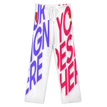 Cargar imagen en el visor de la galería, Pantalones de pijama sueltos con cordón para hombre LM071 talla S-5XL personalizado con patrón foto texto (impresión de imágenes múltiples)