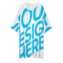 Cargar imagen en el visor de la galería, Vestido de manga corta irregular para mujer TQ personalizado con patrón foto texto (impresión de imagen única)