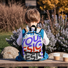 Cargar imagen en el visor de la galería, Mochila escolar infantil totalmente impresa, mochila escolar personalizado con patrón foto texto (impresión de imágenes múltiples)