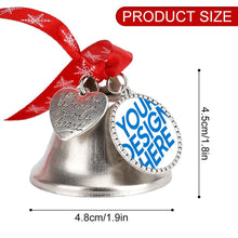 Cargar imagen en el visor de la galería, Campana de Navidad Decoraciones para árboles de Navidad Colgante de campana de metal Adornos colgantes personalizado con patrón foto texto