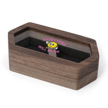 Cargar imagen en el visor de la galería, Caja de Madera para Anillos con Tapa Transparente Personalizable