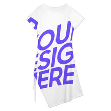 Cargar imagen en el visor de la galería, Vestido midi dividido en la playa de verano A44Q personalizado con patrón foto texto (impresión de imagen única)